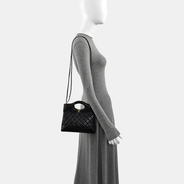 CHANEL 31 Mini Quilted Calfskin Black