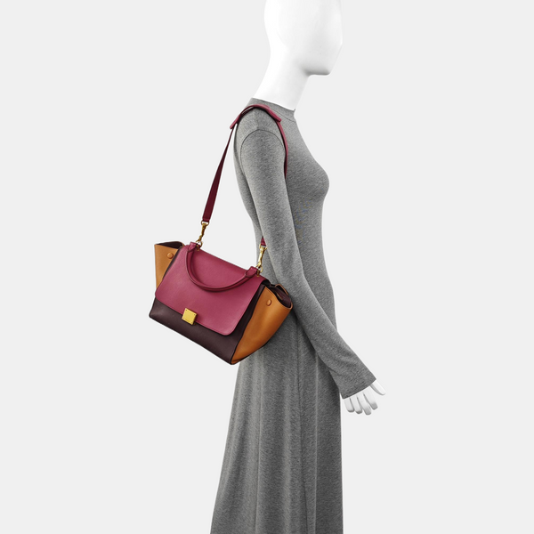 TRAPEZE Small Calfskin Red