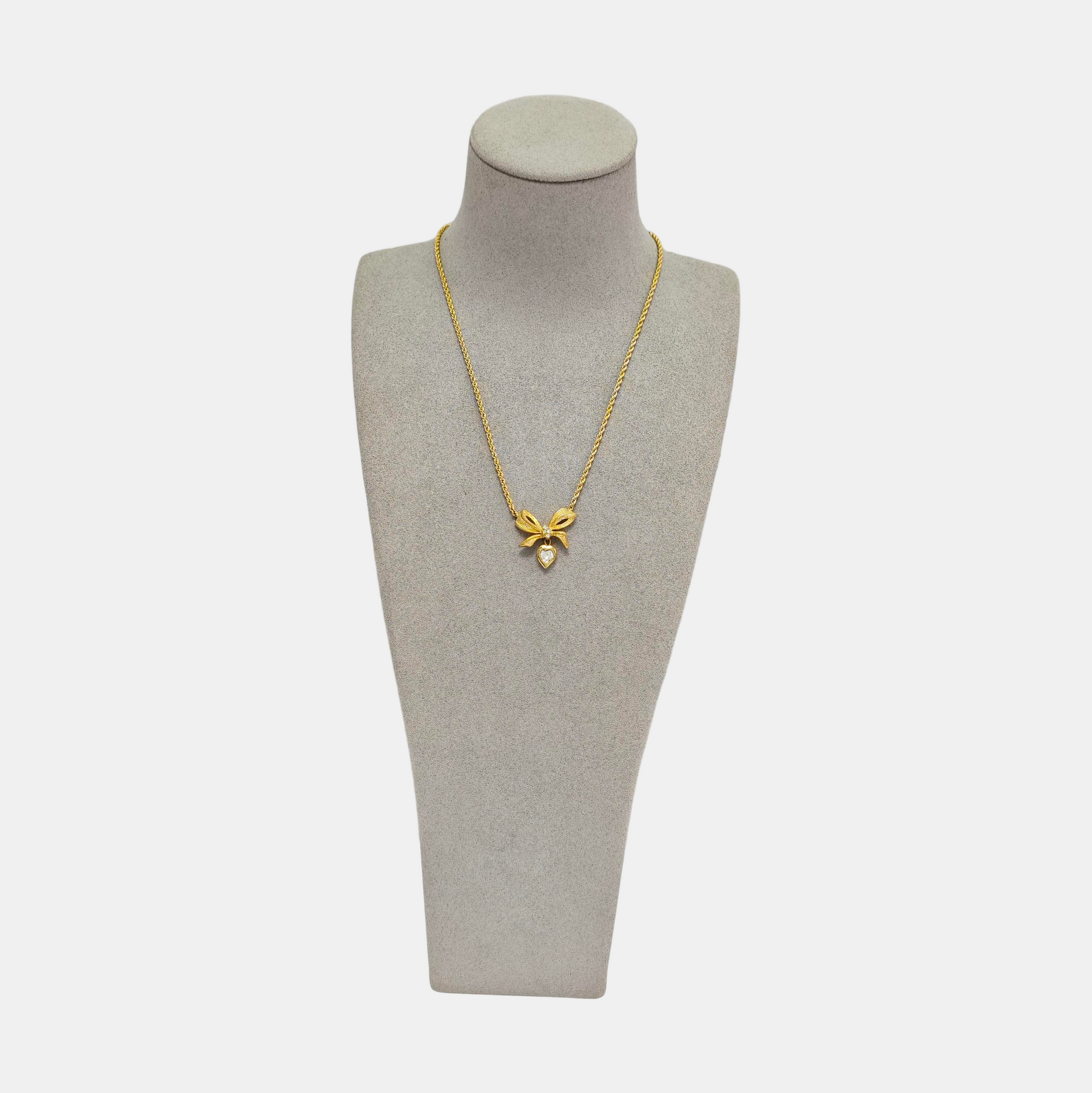 Bow Metal Gold Necklace
