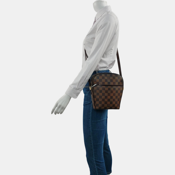 IPANEMA PM Damier Ebene Coated Canvas Brown