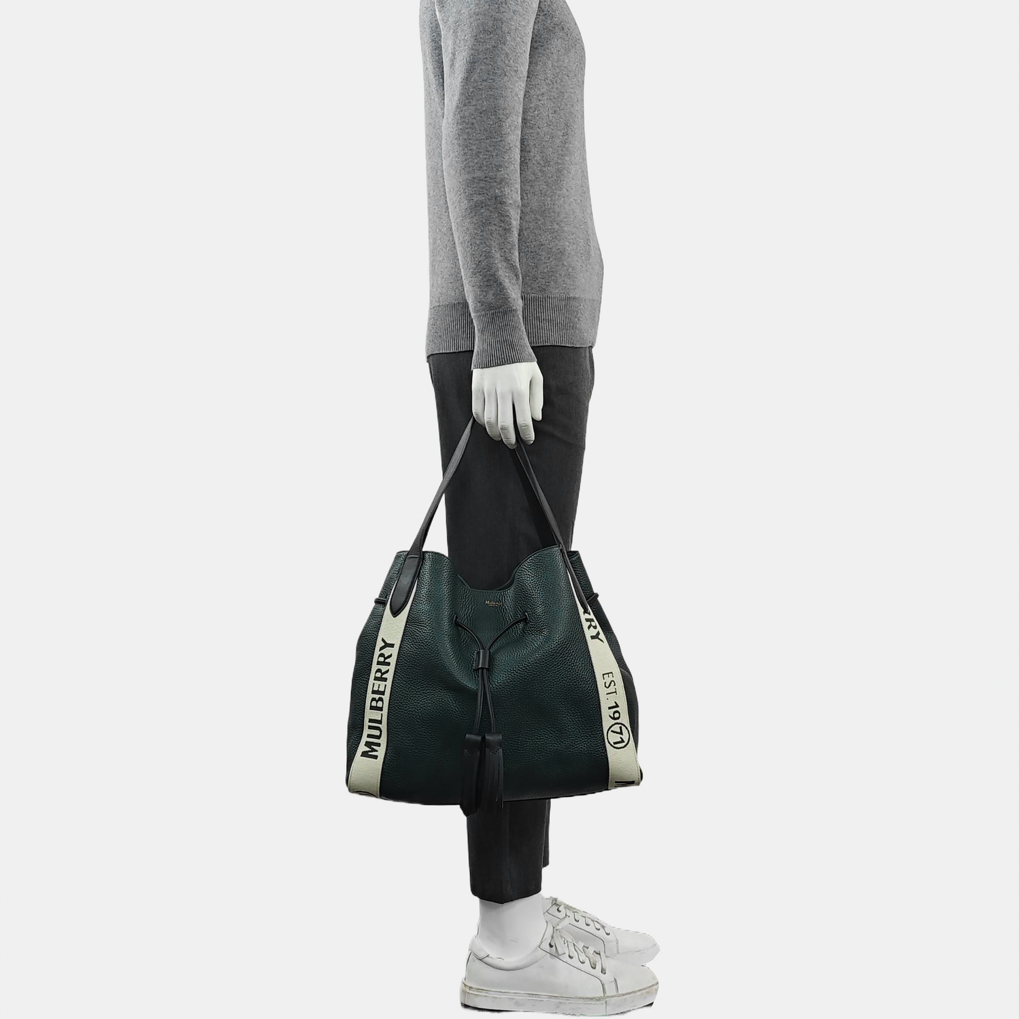 Calfskin Top Handle Bag Green
