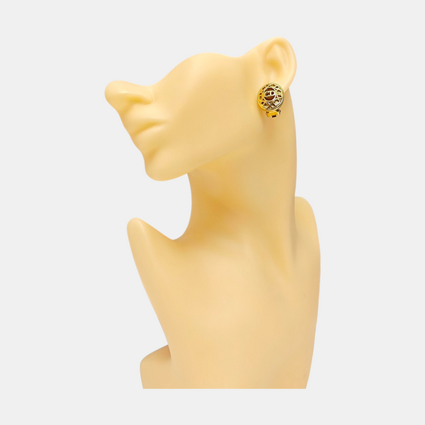Metal Gold Clip On Earrings