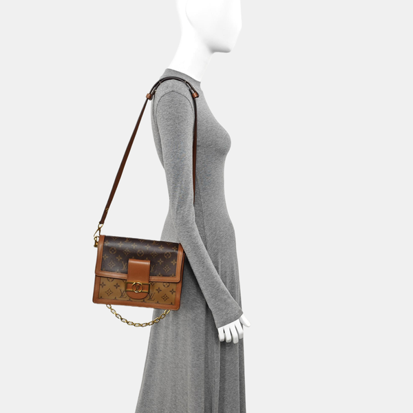 DAUPHINE MM Monogram Coated Canvas Brown