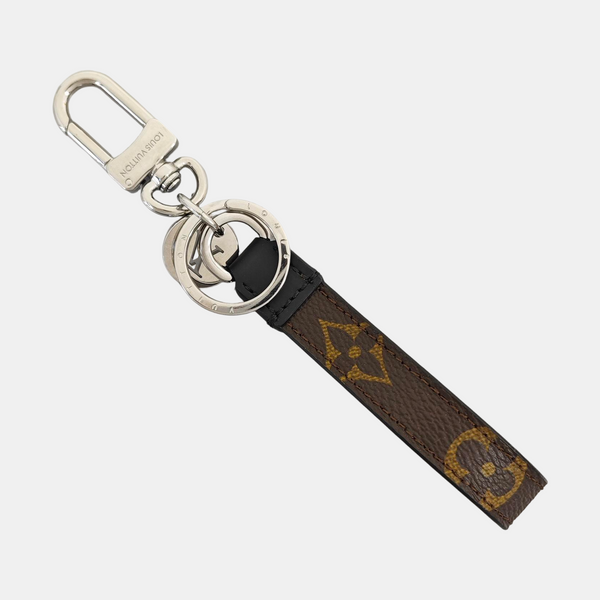 Coated Canvas Bag Charm Brown
