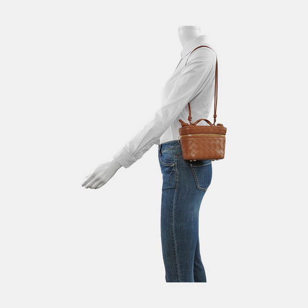 Intrecciato Mini Lambskin Brown