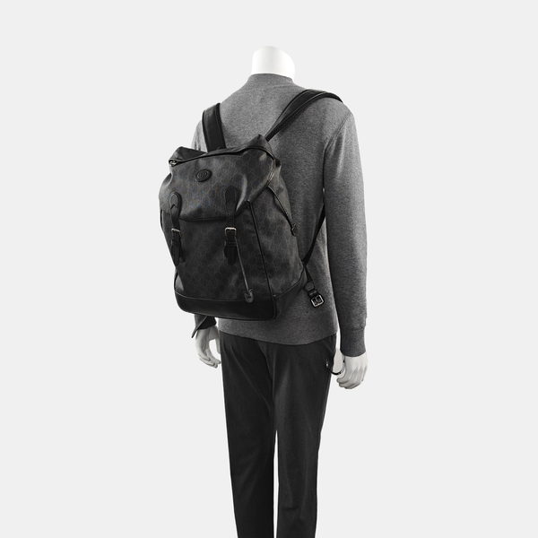 Retro Medium Monogram Coated Canvas Black