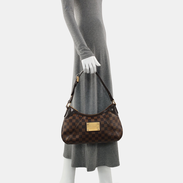 VINTAGE THAMES PM Damier Ebene Coated Canvas Brown