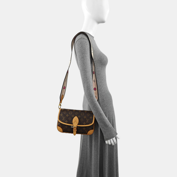 DIANE Monogram Coated Canvas Brown