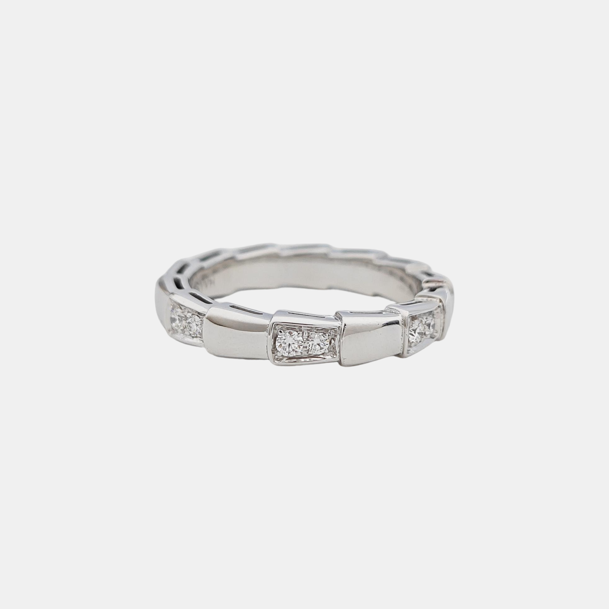 SERPENTI 18k White Gold Silver Ring EU 52