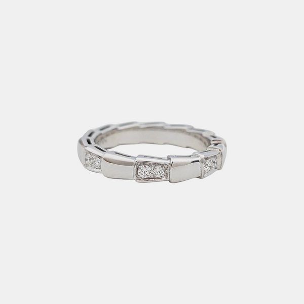 SERPENTI 18k White Gold Silver Ring EU 52