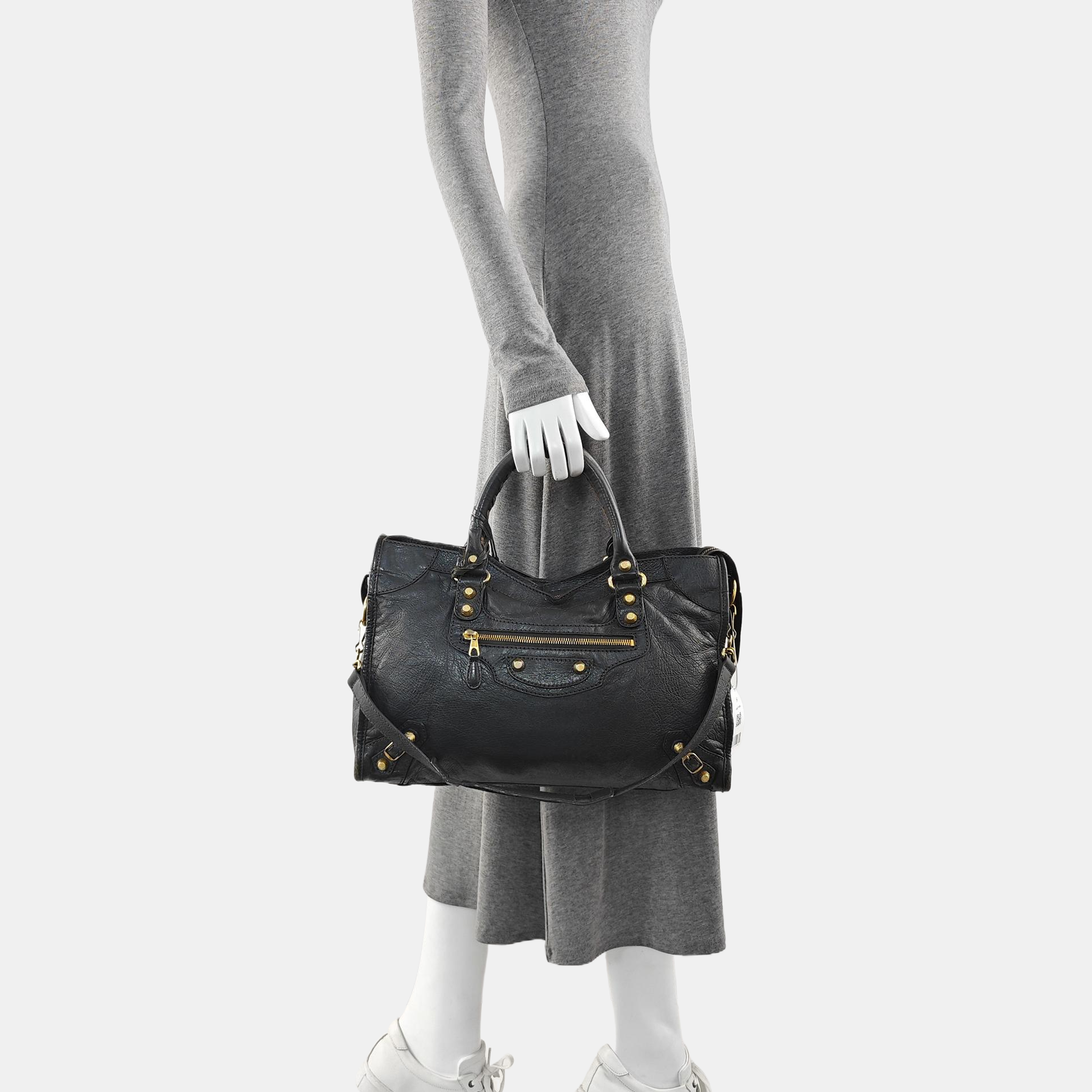 Classic City Medium Lambskin Gray