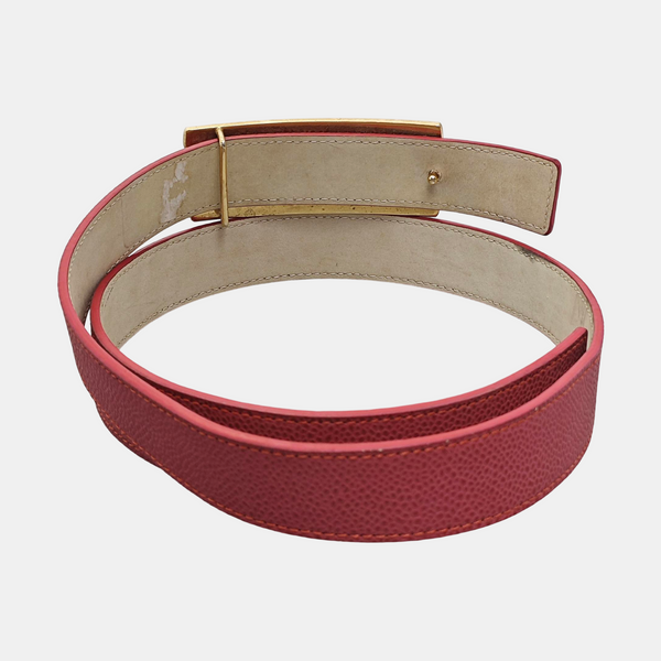 Leather Belt Red