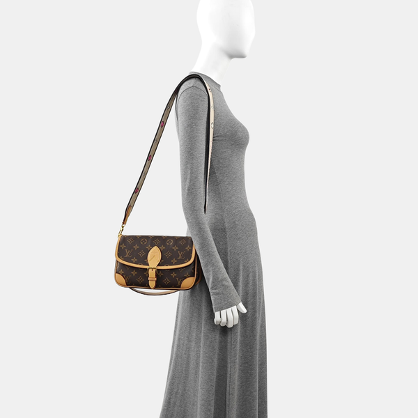 DIANE Monogram Coated Canvas Brown