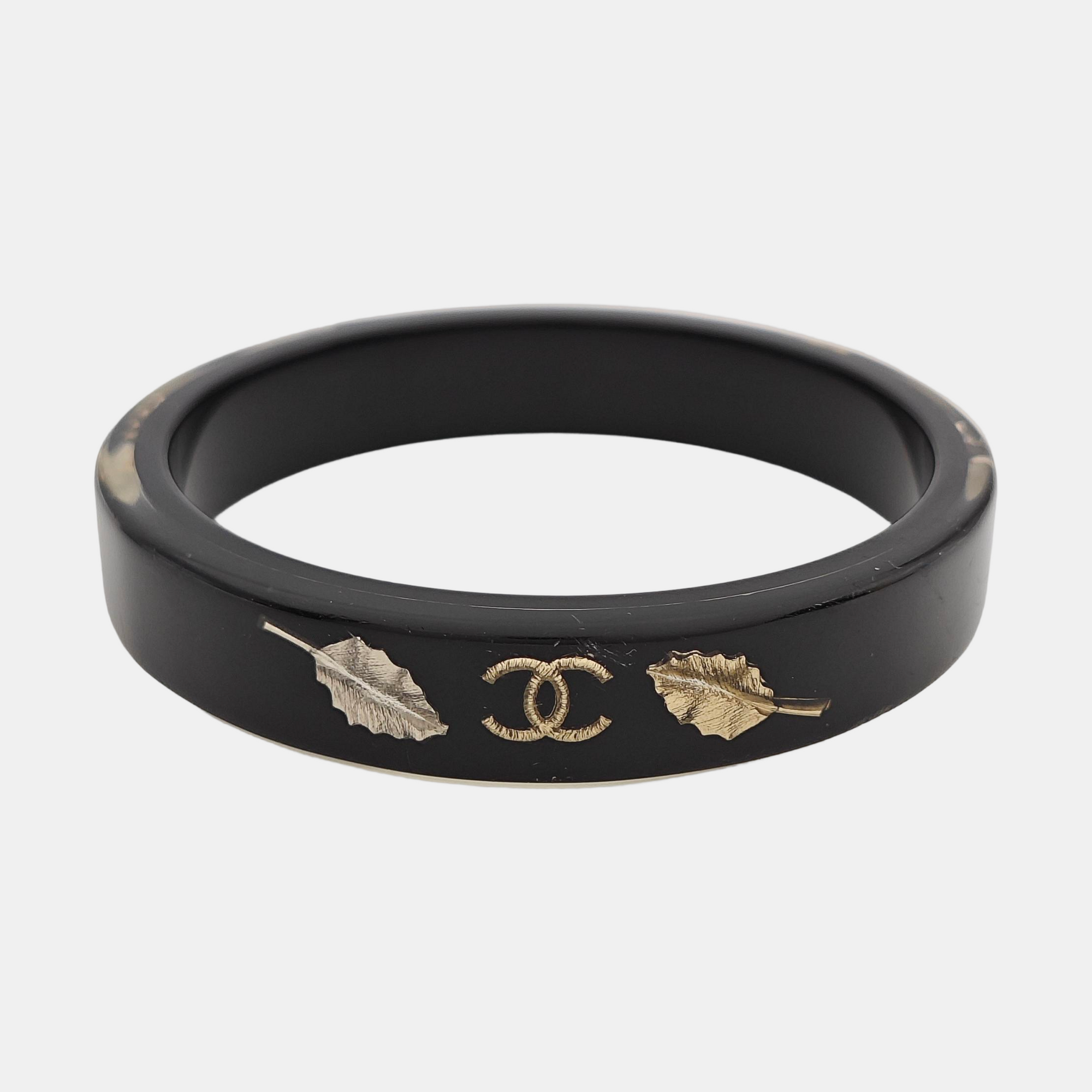 Synthetic Material Black Bangle