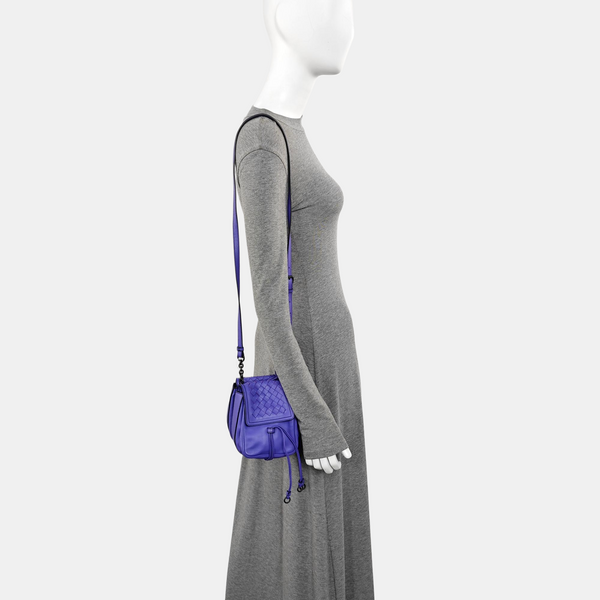 Calfskin Shoulder Bag Purple