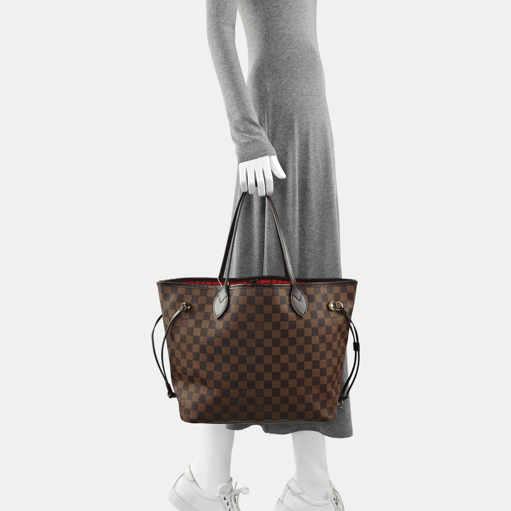 NEVERFULL MM Damier Ebene Coated Canvas Brown