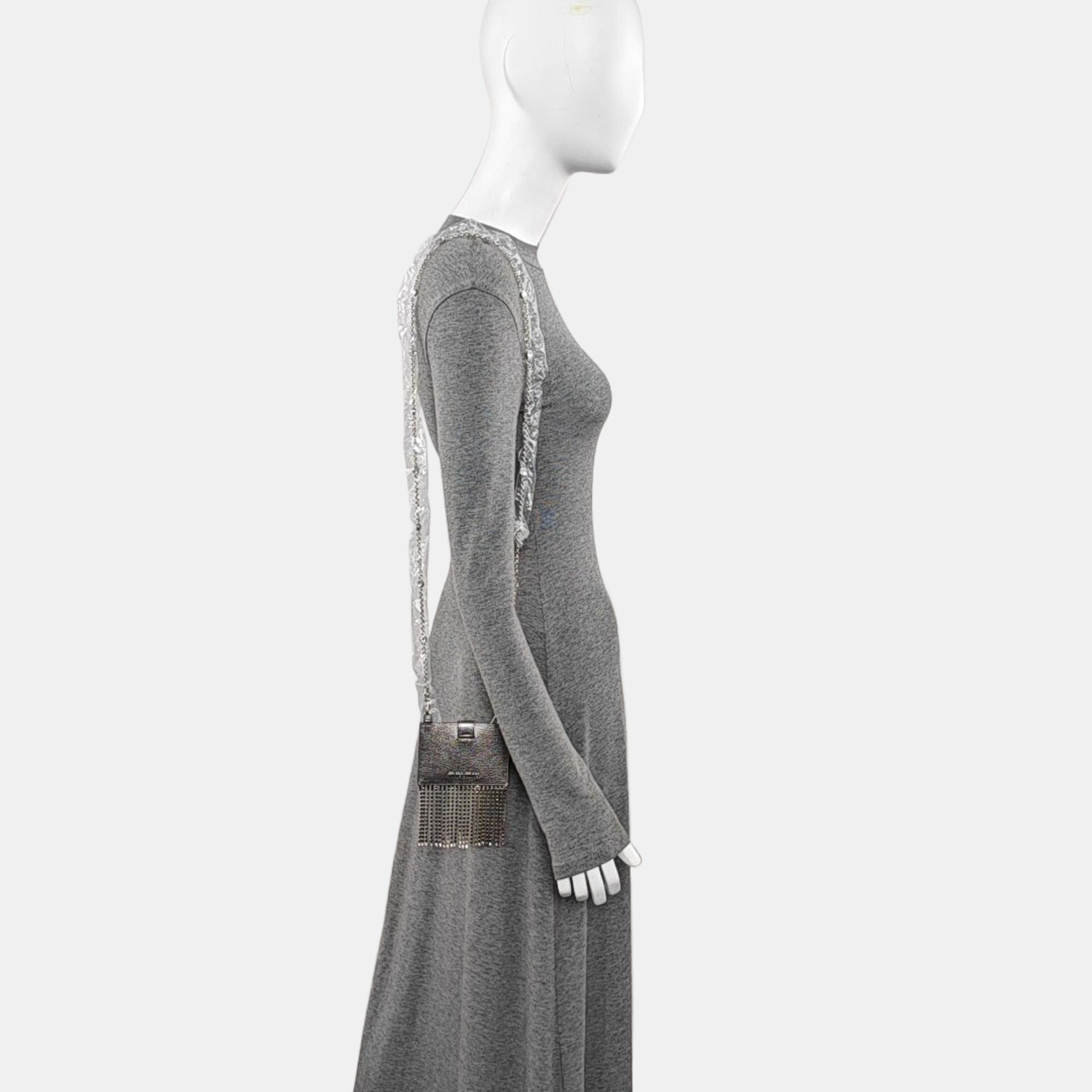 Fringed Calfskin Silver