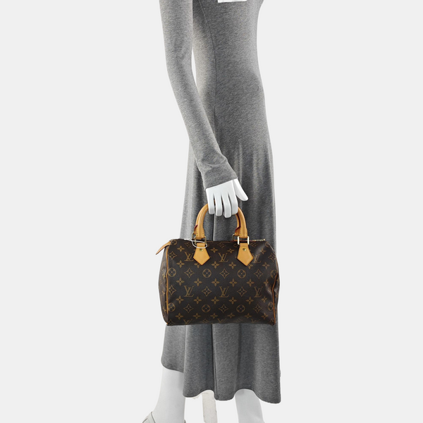 SPEEDY 25 Monogram Coated Canvas Brown