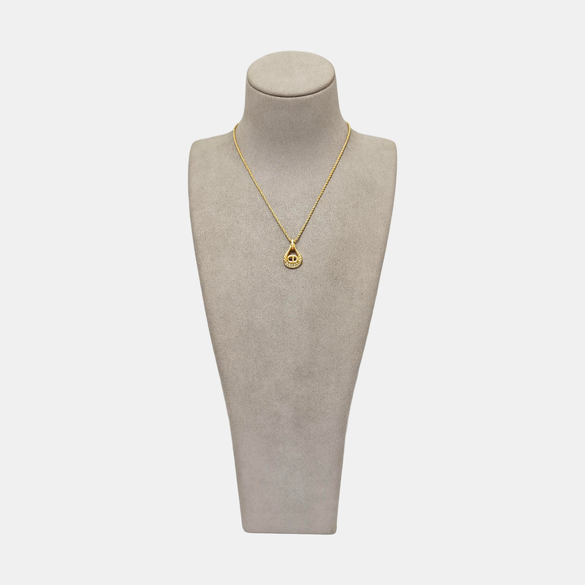Twist Round Metal Gold Necklace