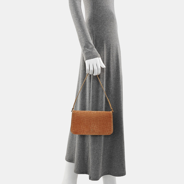Suede Top Handle Bag Orange
