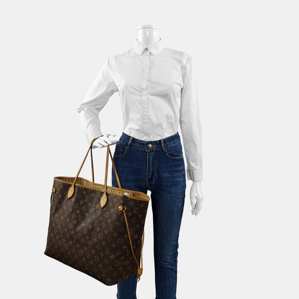 NEVERFULL GM Monogram Coated Canvas Brown