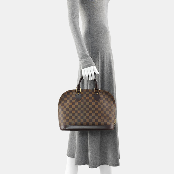ALMA PM Damier Ebene Coated Canvas Brown