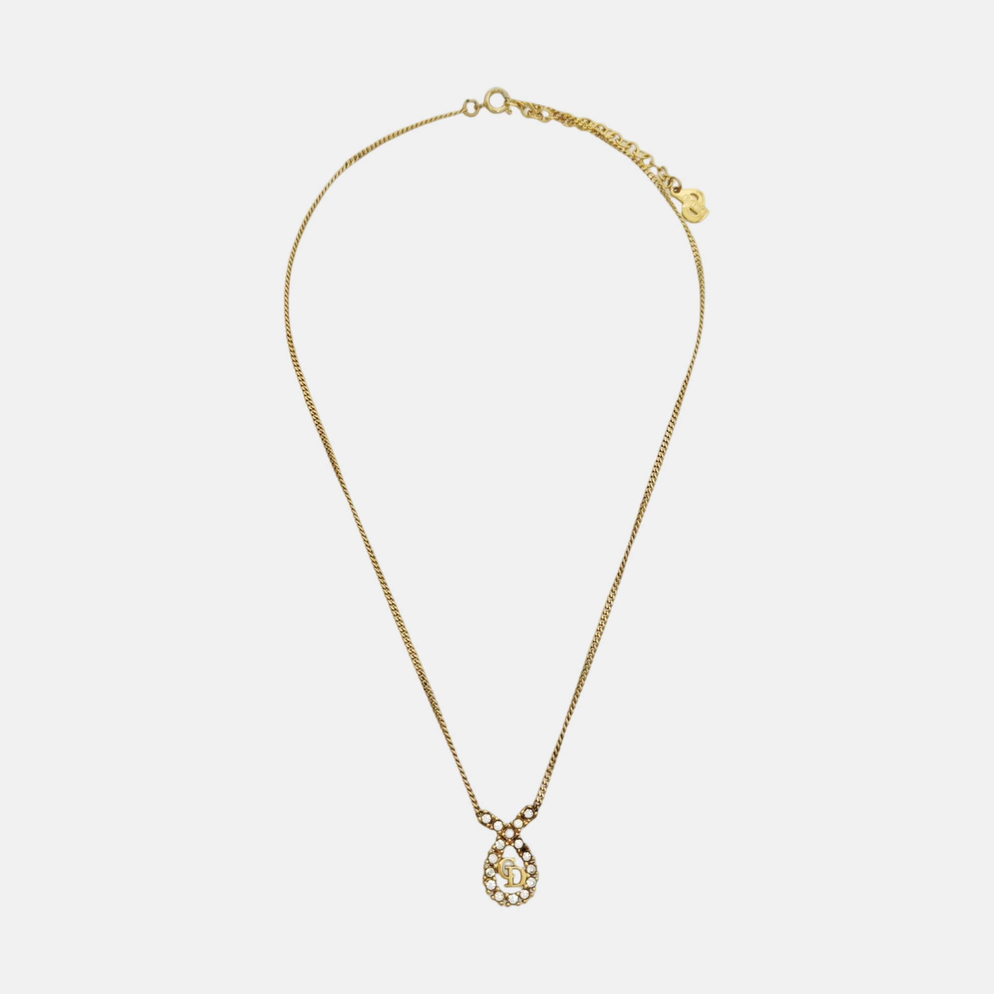 Petit CD Metal Gold Necklace
