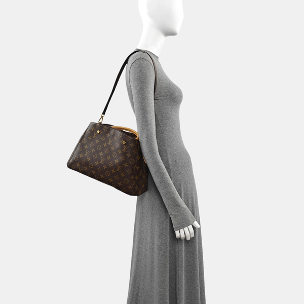 MONTAIGNE Monogram Coated Canvas Brown