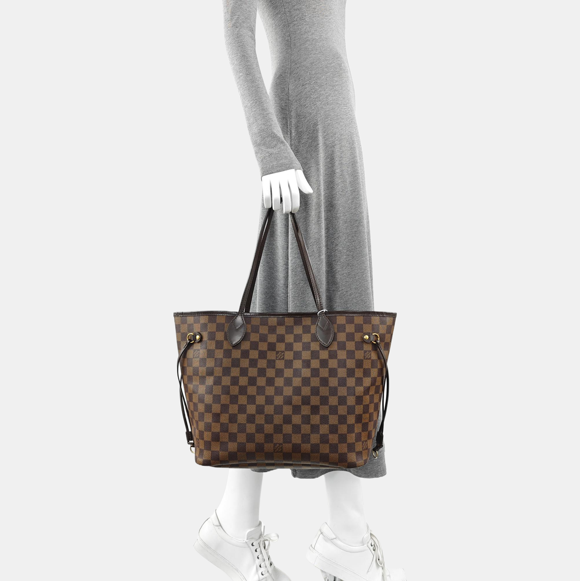 NEVERFULL MM Damier Ebene Coated Canvas Brown
