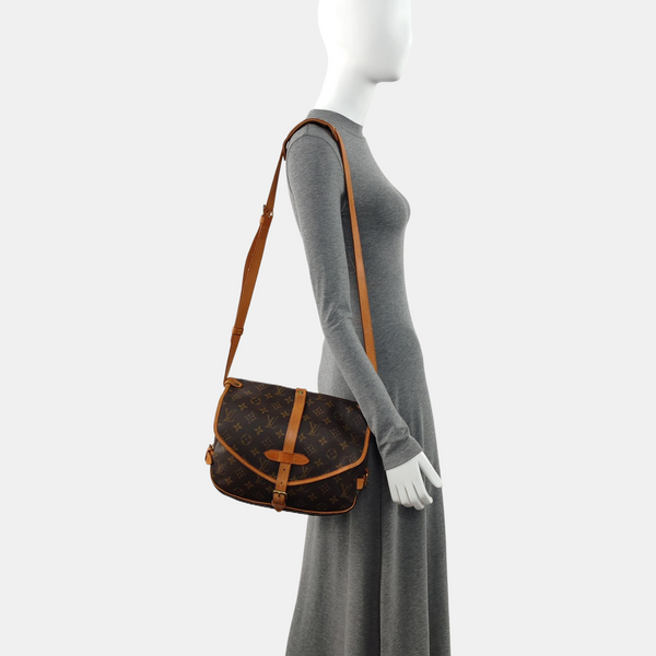 SAUMUR Monogram Coated Canvas Brown