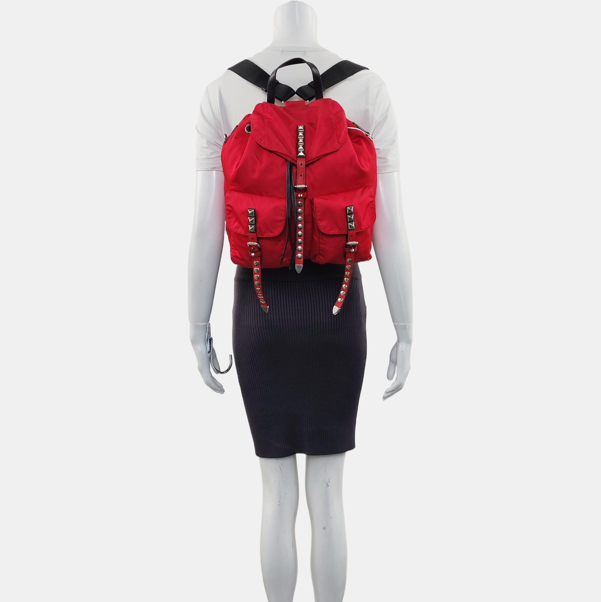 Black Nylon Nylon Red