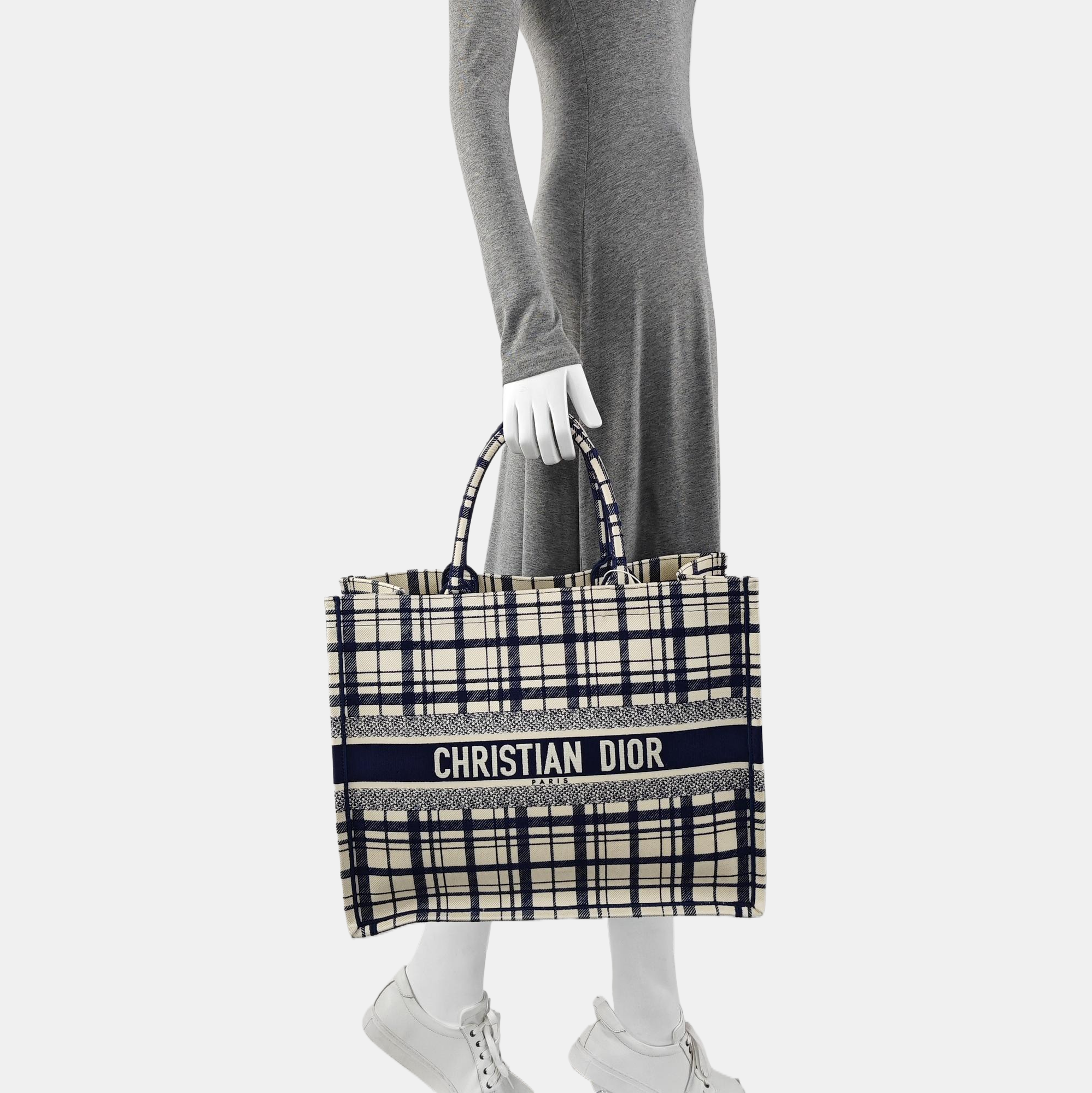 Authenticated pre-owned  Book Tote Large Canvas Blue - Tote Bag at Looply