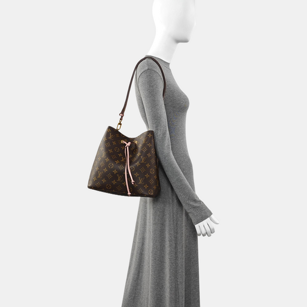 NÉONOÉ MM Monogram Coated Canvas Brown