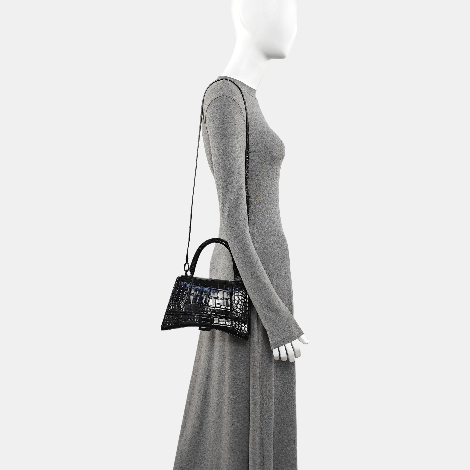 Hourglass S Calfskin Black