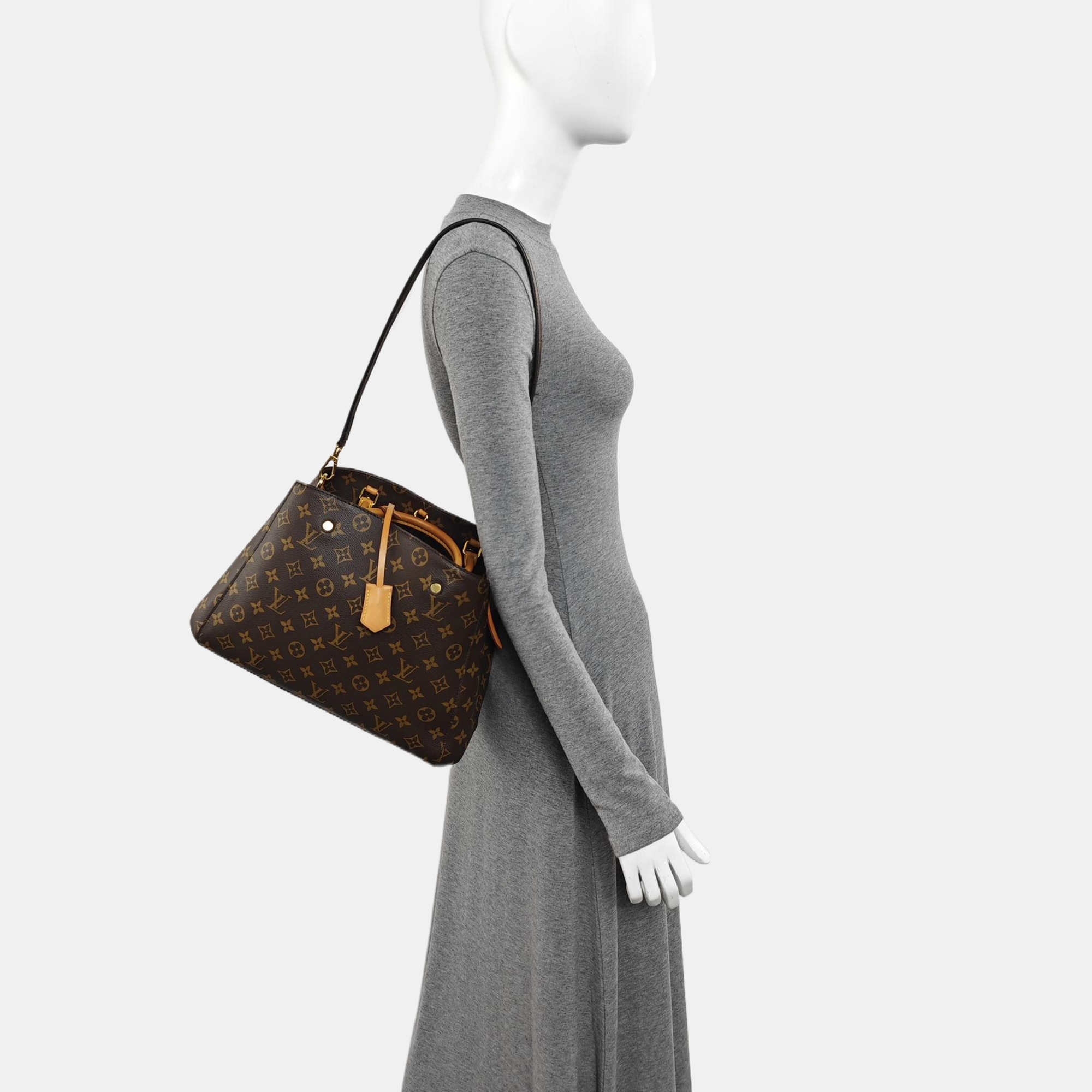 MONTAIGNE Monogram Coated Canvas Brown