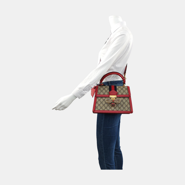 Queen Margaret Small Monogram Coated Canvas Beige
