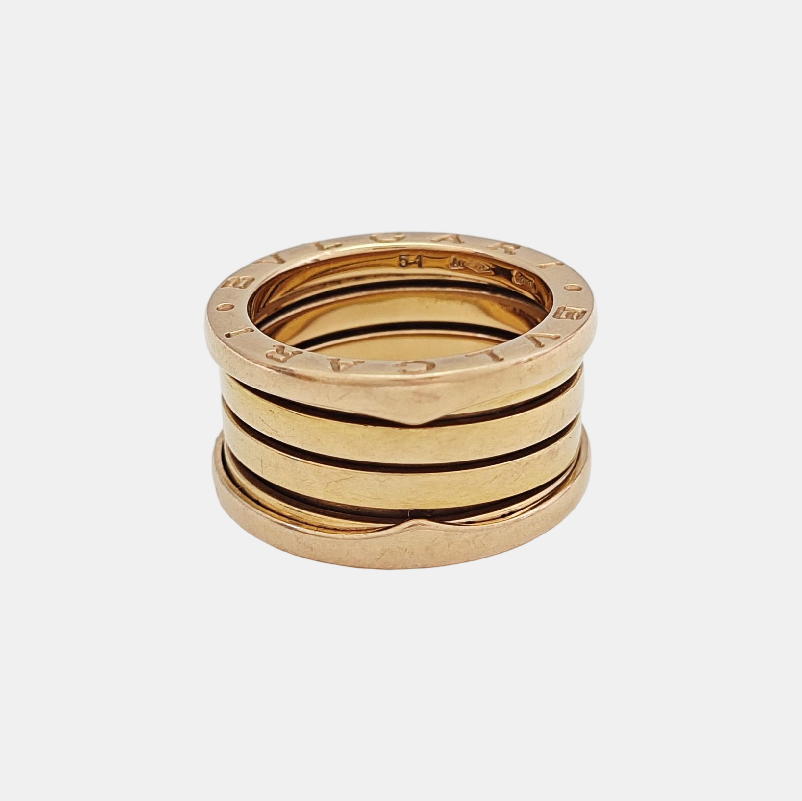B.ZERO1 18k Rose Gold Ring EU 51