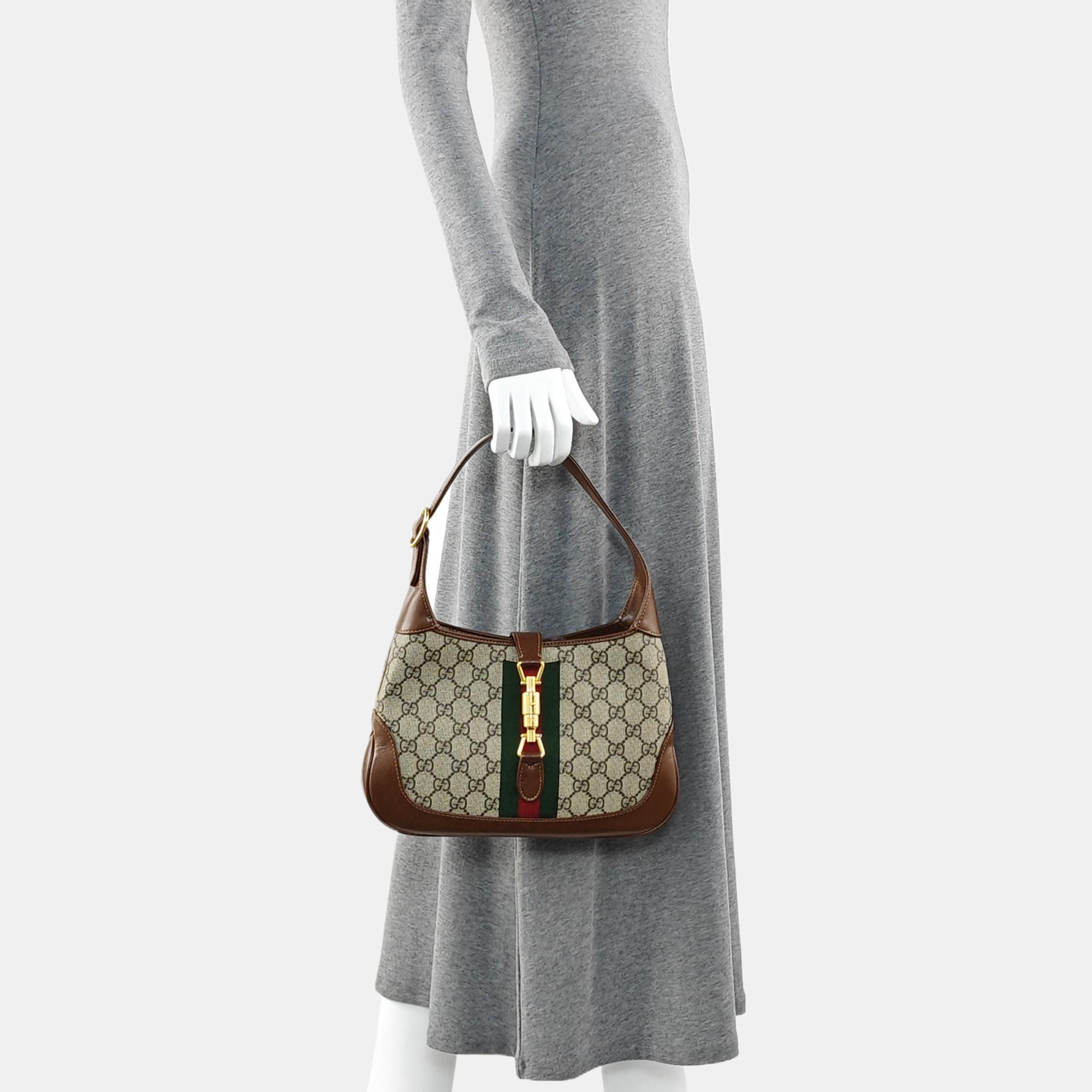 Jackie 1961 Small Monogram Coated Canvas Beige