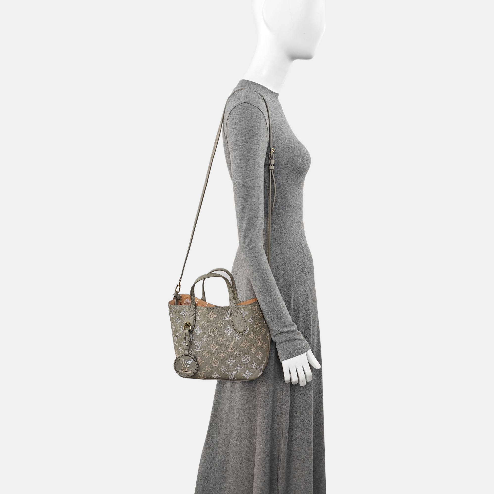 BLOSSOM PM Monogram Calfskin Gray