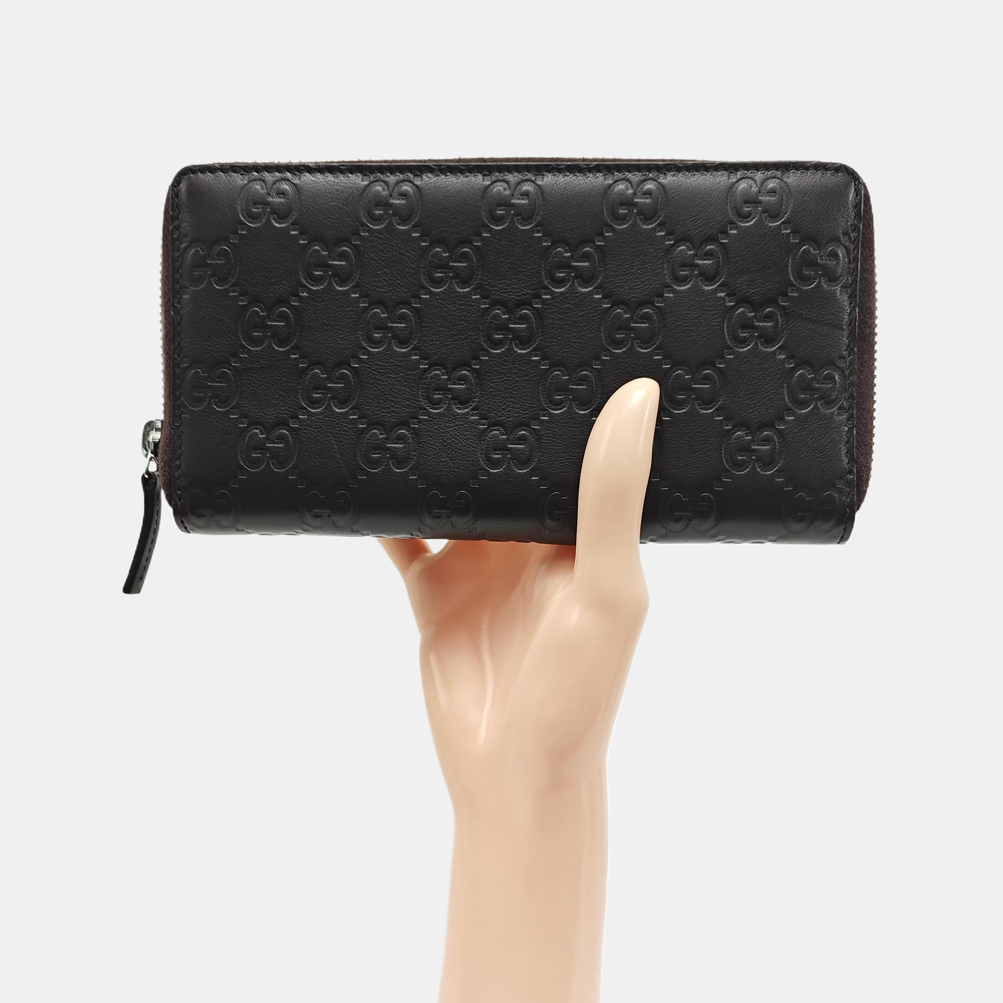 Signature Monogram Calfskin Brown Wallet