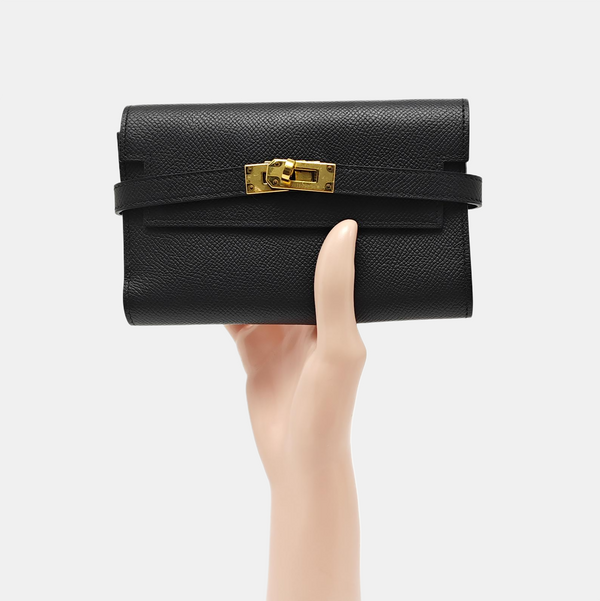 Kelly Epsom Black Wallet