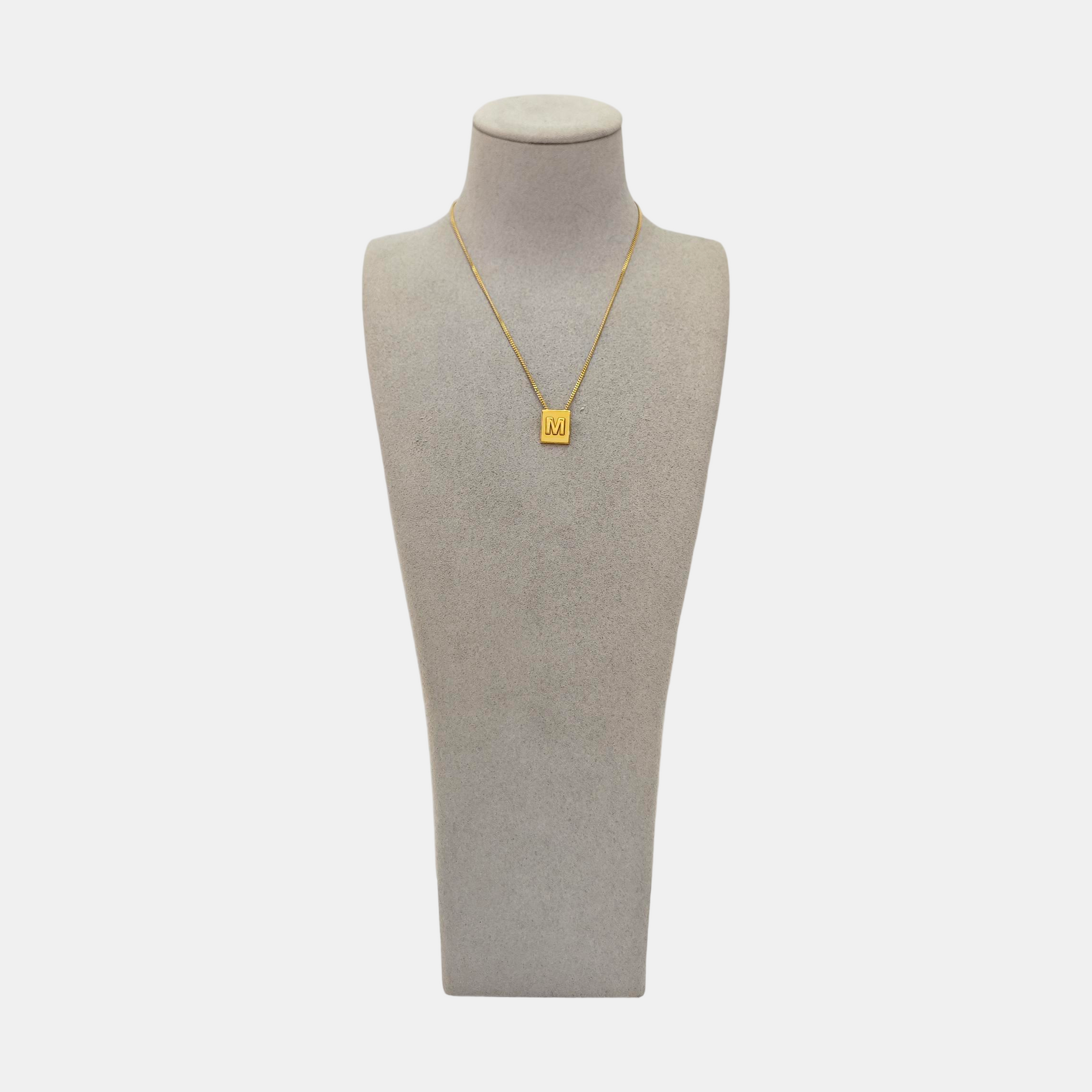 ALPHABET Brass Gold Necklace