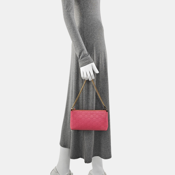 Monogram Calfskin Top Handle Bag Pink