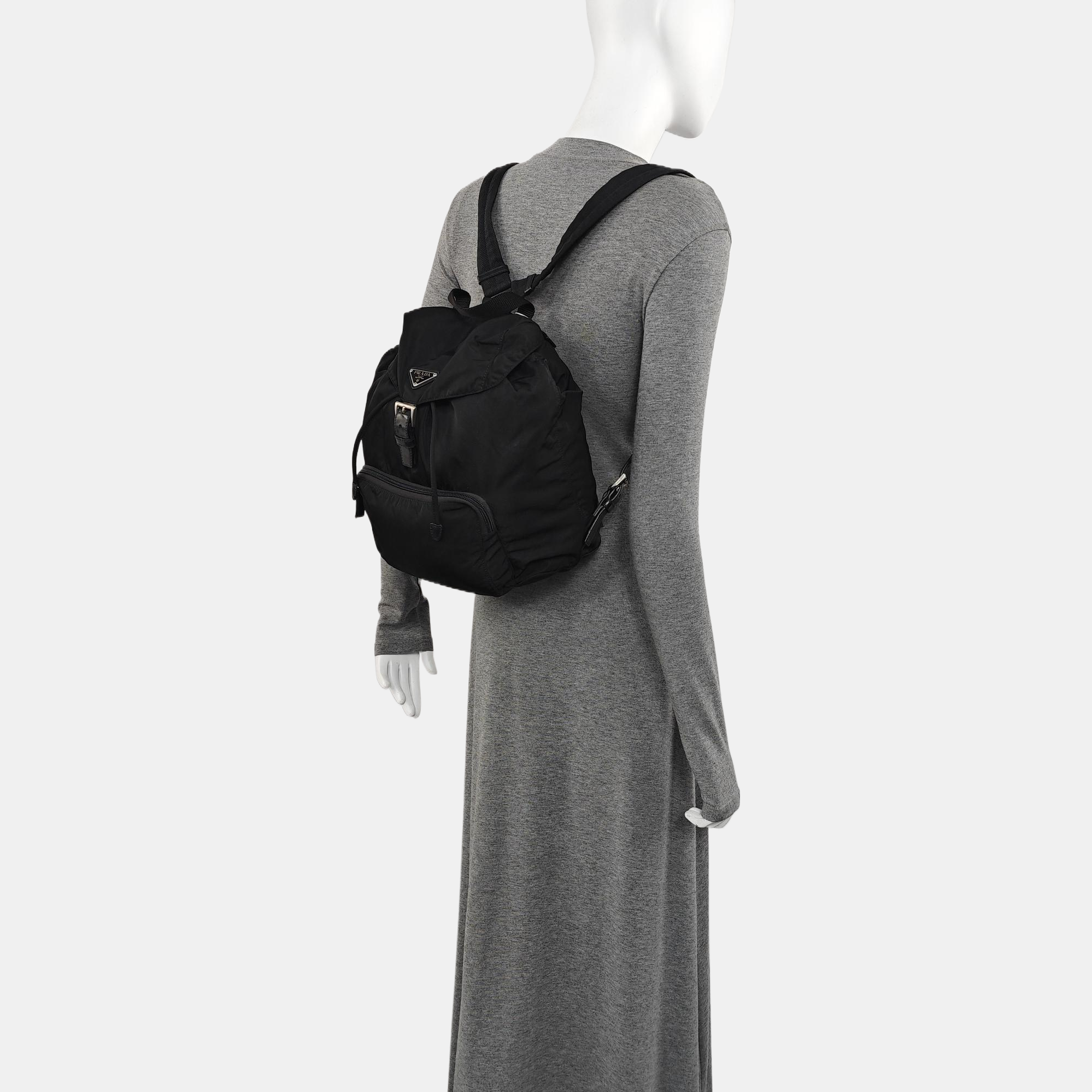 Nylon Backpack Black
