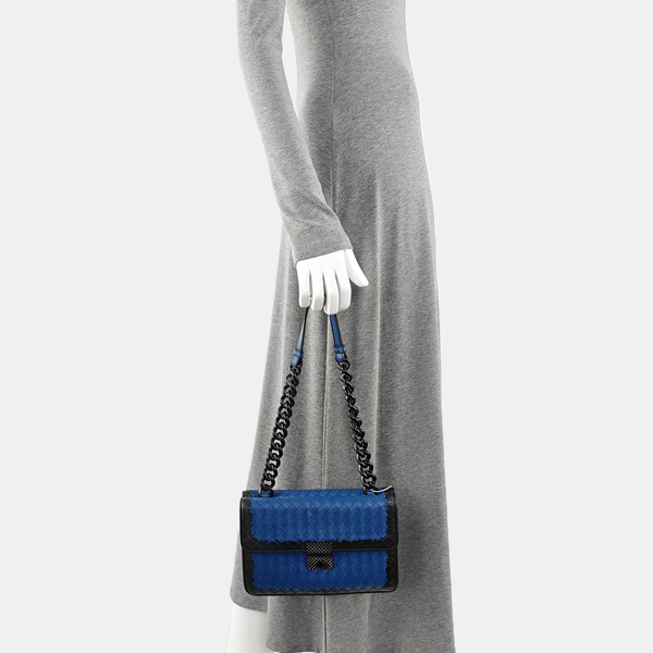 Calfskin Shoulder Bag Blue