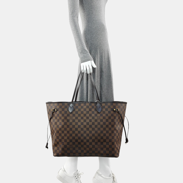 NEVERFULL GM Damier Ebene Coated Canvas Brown