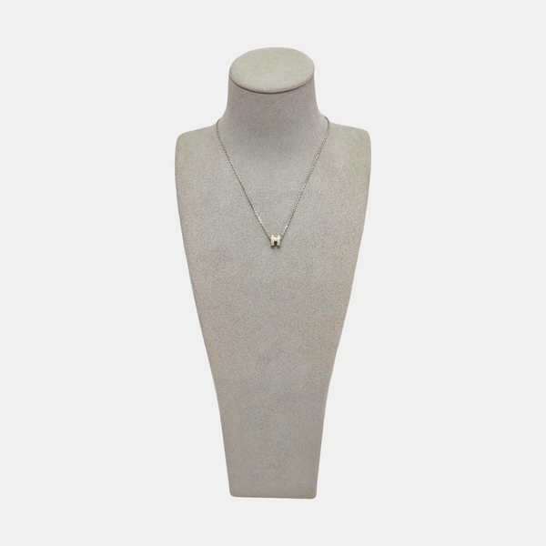 Pop H Metal Silver Necklace