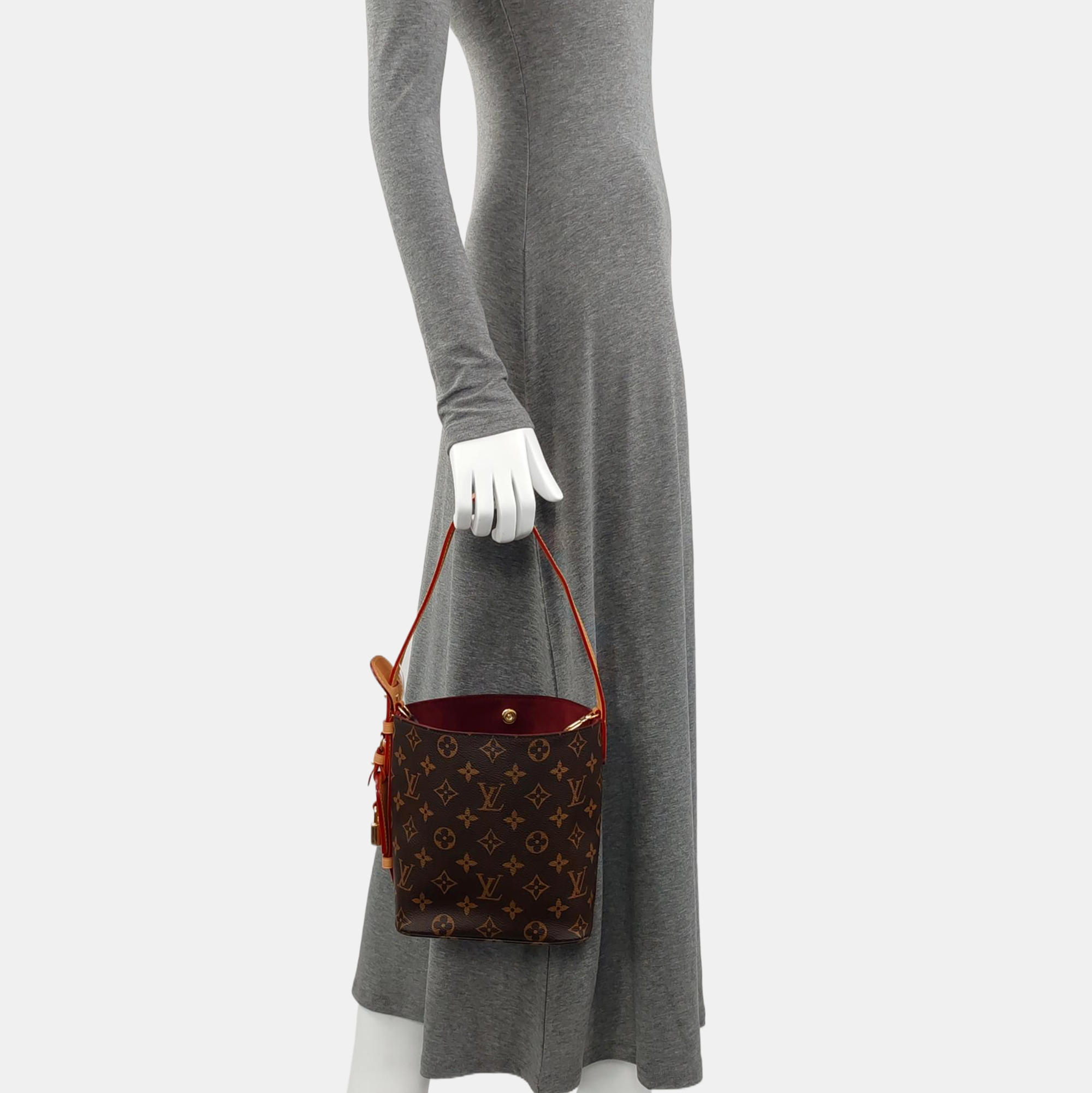 ALL IN BB Monogram Coated Canvas Brown