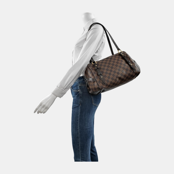 RIVINGTON Damier Ebene Coated Canvas Brown