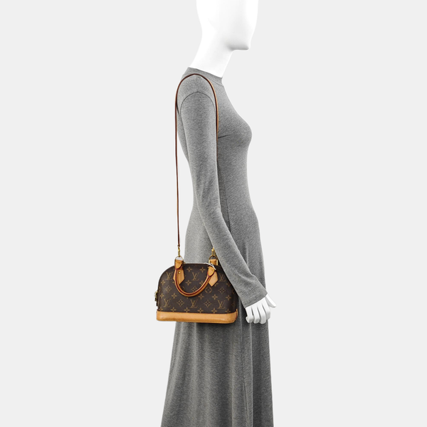 ALMA BB Monogram Coated Canvas Brown